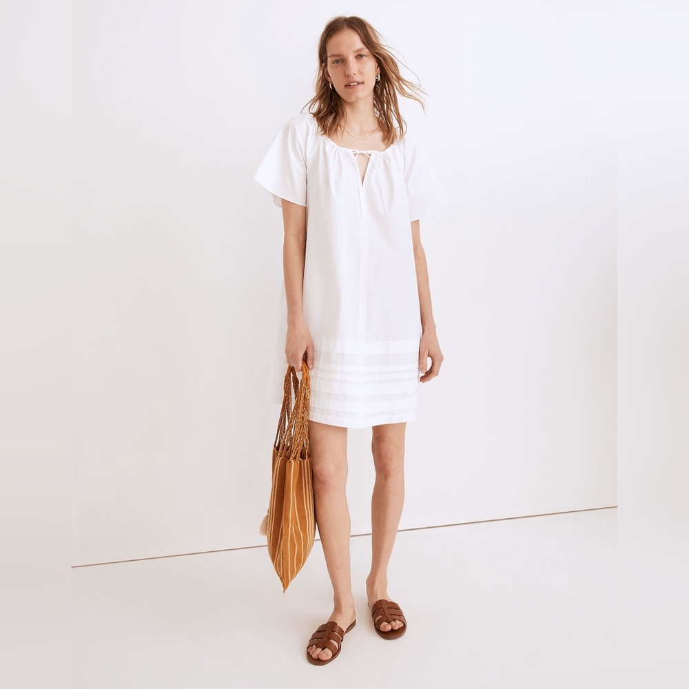 Madewell | Flutter Sleeve Pintuck Dress